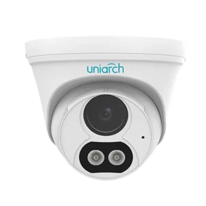Uniarch IPC-T213-APF28W Full HD 3MP buiten turret camera met 2.8 mm lens, dual light, 30m Smart IR, WDR, PoE, ingebouwde microfoon en gratis applicatie