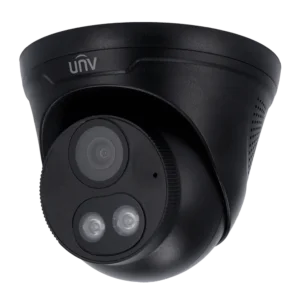 Uniview IPC3614LE-ADF28KC-WL-B Full HD 4MP buiten turret camera met vaste 2.8 mm lens, 30m IR, 120dB WDR, PoE, microSD en ingebouwde microfoon en speaker