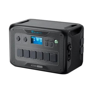 BLUETTI AC500 UPS omvormer voor B300S met 5000W, vijf AC outputs, één 12V output, één 24V output en zes USB poorten