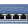 Hikvision DS-3E0505P-E Pro Series 4 poort unmanaged POE switch met 1x RJ45