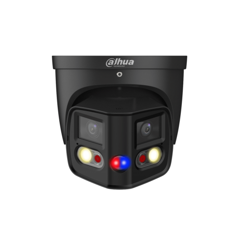 Dahua PDW3849P-A180-AS-PV-B Full-color 2x 4MP TiOC WizSense buiten 180 graden eyeball camera met 40m IR, dual lens, microfoon en speaker, (e)PoE en microSD
