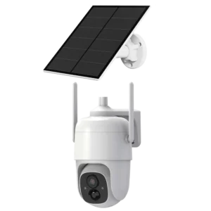 VicoHome CQ1 3 megapixel Pan Tilt Wi-Fi buiten camera met accu, zonnepaneel, autotracking, 10 meter IR nachtzicht, wit licht, bewegingsdetectie, microSD, sirene en 2-weg audio