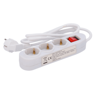 WL4 SRPU-3 drievoudige witte stekkerdoos voeding contactdoos met geïntegreerde aan-uit knop