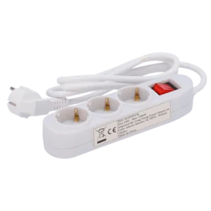 WL4 SRPU-3 drievoudige witte stekkerdoos voeding contactdoos met geïntegreerde aan-uit knop