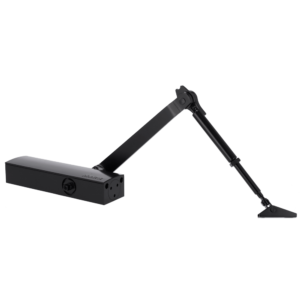 WL4 DD-94-B Zwarte deurdranger met twee snelheden voor links of rechts openende deuren tot 100kg